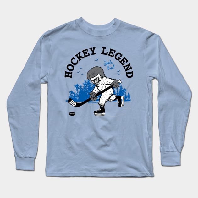 Bigfoot Hockey Legend Long Sleeve T-Shirt by SaucyMittsHockey